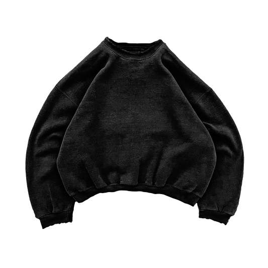 Black blank crewneck