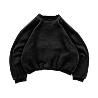 Black blank crewneck