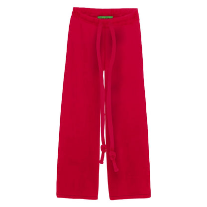 Red Blank wide leg sweats