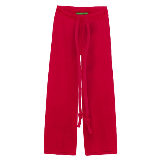 Red Blank wide leg sweats
